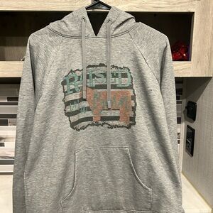 Gray Hoodie with Graphic Print